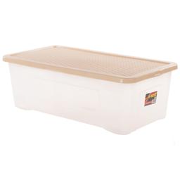 Ящик пластиковый с крышкой Heidrun Intrigobox, 65 л, 80х40х26 см, бежевый (4688)