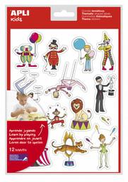 Наклейки тематические обучающие Apli Kids Цирк, 12 листов (11446)