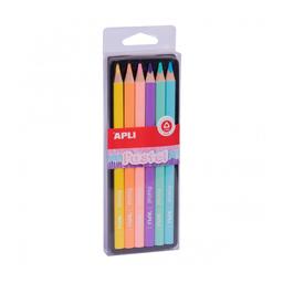 Набір олівців Apli Kids Пастель, 6 кольорів, 6 шт. (18059)