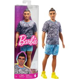 Кукла Barbie Кен Модник в футболке с узором пейсли, 31,5 см (HPF80)