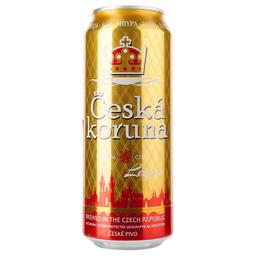 Пиво Ceska Koruna Lager светлое, 4.7%, ж/б, 0.5 л