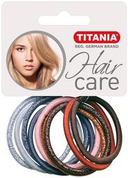 Набір різнокольорових резинок для волосся Titania, 10 шт, 4,5 см (7818)