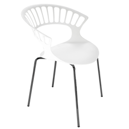 Кресло Papatya Tiara, база катафорез, белый (4823052300951)