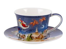 Чашка з блюдцем Lefard Різдво, 220 мл, різнобарв'я (924-653)