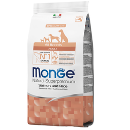 Сухой корм Monge Dog All breeds Adult, для взрослых собак всех пород, лосось с рисом, 2,5 кг