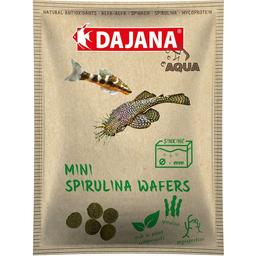 Корм Dajana Spirulina Mini Wafers для донных травоядных рыб в чипсах 10 г
