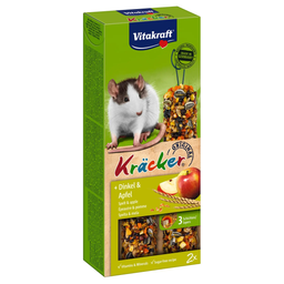 Ласощі для щурів Vitakraft Kracker Original + Spelt & Apple, спельта та яблуко, 2 шт., 112 г (25140)