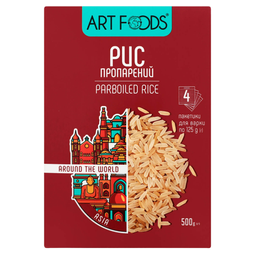 Рис Art Foods пропаренный, 500 г (4 пакетика по 125 г) (780650)
