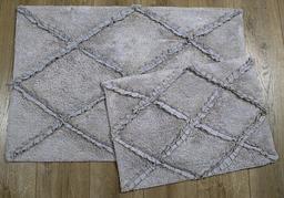 Набор ковриков Irya Nadia gri, 90х60 см и 60х40 см, серый (svt-2000022214025)