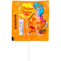 Карамель Chupa Chups Розфарбуй язик зі смаком апельсина та винограда 15 г (911306)