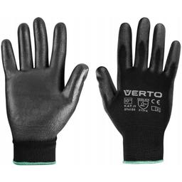 Рукавички робочі Verto поліуретанове покриття розмір 10 чорні (97H138)