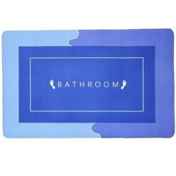 Коврик суперпоглащающий в ванную Stenson 60x40 см прямоугольный фиолетово-голубой (26267)
