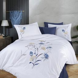 Комплект постельного белья Dantela Vita Nilufer beyaz сатин с вышивкой семейный белый (svt-2000022323611)
