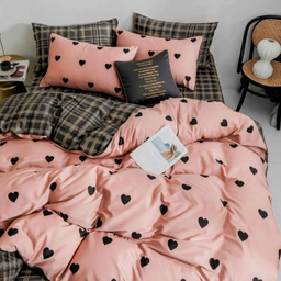 Комплект постельного белья Novita Бязь, полуторный, розовый (23915)
