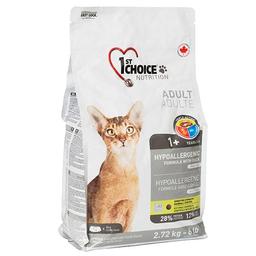 Сухой корм для взрослых кошек 1st Choice Adult Hypoallergenic, гипоаллергенный, с уткой и картофелем, 2.72 кг