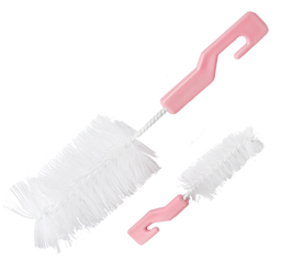 Набор щеток для мытья бутылочек и сосок Курносики, 2 шт., розовый (7096 рож)