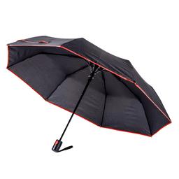 Зонт полуавтоматический Bergamo Sky, черный с красным (7040005)