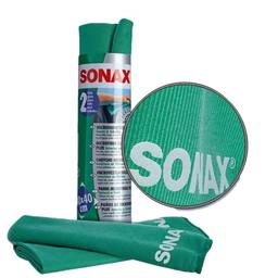 Набор салфеток для стекла, зеркал, пластика из микрофибры Sonax Microfibre Cloth Plus, 40х40 см. 2 шт.