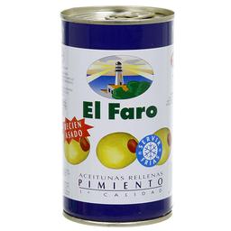 Оливки El Faro Aceitunas Rellenas фаршировані червоним перцем 350 г (914397)