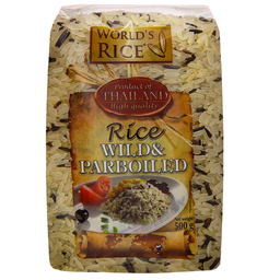 Рис World's rice Дикий -парбоилд, 500 г (37909)