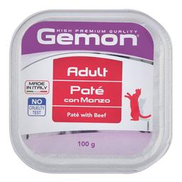 Паштет для дорослих котів Gemon Cat Wet Adult яловичина, 100 г (70300827)
