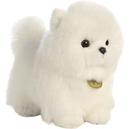 Мягкая игрушка Aurora Miyoni щенок Пом-Пом, 23 см, белая (150521A)