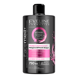 Профессиональная мицеллярная вода Eveline Facemed+, 3 в 1, для всех типов кожи, 750 мл (B750PROFF)