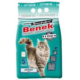 Бентонитовый наполнитель для кошачьего туалета Super Benek Оптимальный, с ароматом морского бриза, 5 л