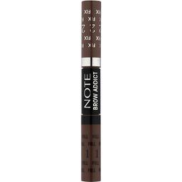 Тінт та гель для брів 2 в 1 Note Cosmetique Brow Addict Tint & Shaping Gel Dark Brown відтінок 3, 10 мл