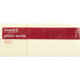 Блок бумаги с клейким слоем Axent 50x40 мм 3 блока по 100 листов желтый (2311-01-A)