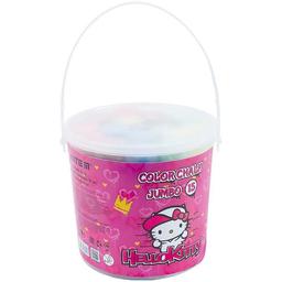 Мелки восковые Kite Hello Kitty Jumbo в ведерке 15 шт. (HK21-074)