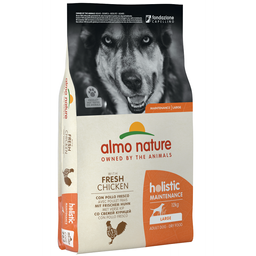 Сухий корм для дорослих собак великих порід Almo Nature Holistic Dog, L, зі свіжою куркою, 12 кг (764)