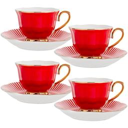 Кофейный набор Lefard, 50 мл, красный с белым (922-024)