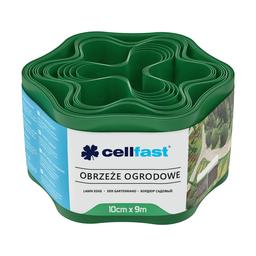 Стрічка газонна Cellfast, бордюрна, хвиляста, 10 см x 9 м, зелена (30-001H)