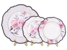 Набор тарелок Lefard Камелия, 18 предметов, 27 см, 23 см, 21 см, разноцветный (935-015)