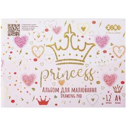 Альбом для малювання Zibi Kids Line Princess А4 12 аркушів рожевий (ZB.1415-10)