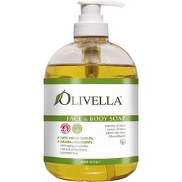 Рідке мило для обличчя та тіла Olivella на основі оливкової олії, 500 мл