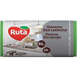 Пакеты для мусора Ruta, 35 л, 30 шт., зеленые