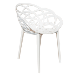 Кресло Papatya Flora, белое сиденье, низ белый (285919)