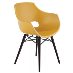 Кресло Papatya Opal-Wox, бук венге, матовый желтый (4820150081058)