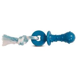 Іграшка для собак Fox Пустушка з кольоровими мотузками, 10 см