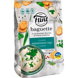 Сухарики Flint Baguette Пшеничные со вкусом сливочного соуса с зеленью 100 г (873182)