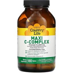 Витамины Country Life Maxi-C Complex 1000 мг 180 таблеток