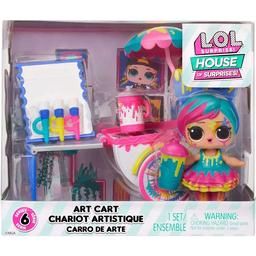 Игровой набор с куклой L.O.L. Surprise Маленькие комнатки Арт-тележка художницы (583806)