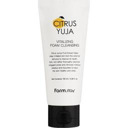 Пенка для осветления кожи FarmStay Citrus Yuja Vitalizing Foam Cleansing с вытяжкой юдзу 100 мл