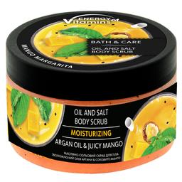 Скраб для тела Energy of Vitamins Масло арганы и сочное манго масляно-солевой увлажняющий, 250 мл