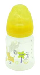Пляшечка для годування Baby Team, з широким горлечком, 150 мл, жовтий (1003_желтый)