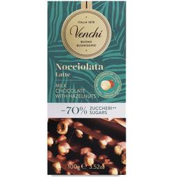 Шоколад молочний Venchi з фундуком, 100 г (877278)