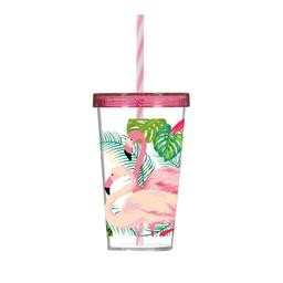 Склянка з трубочкою Herevin Flamingo P, 660 мл (6678850)