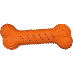 Іграшка для собак Trixie Кістка з шарудящим звуком, 18 см, помаранчева